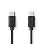 Nedis CCGB60700BK10 - 1 m - USB C - USB C - USB 2.0 - 480 Mbit/s - Black