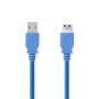 Nedis USB-Kabel / USB 3.2 Gen 1 / USB-A Stecker / USB-A Buchse / 5 Gbps / Vernickelt / 2.00 m / Rund / PVC / Blau / Box