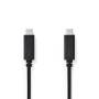 Nedis CCGB64700BK10 - 1 m - USB C - USB C - USB 3.2 Gen 1 (3.1 Gen 1) - 480 Mbit/s - Black