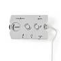 Nedis Audio-Schalter / Anschlüsse – Eingang: 2x 3,5-mm-Stecker / Anschlüsse – Ausgang: 3x 3,5 mm Buchse + 2,5 mm Buchse / Funktionssteuerung: Manual / Anzahl Knöpfe: 3