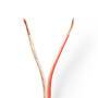 Nedis Lautsprecherkabel / 2 x 2.50 mm² / CCA / 100.0 m / Rund / PVC / Transparent / Eingewickelt