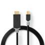 Nedis Mini Displayport-Kabel / DisplayPort 1.4 / Mini DisplayPort Stecker / HDMI™ Stecker / 48 Gbps / Vergoldet / 2.00 m / Rund / PVC / Anthrazit / Verpackung mit Sichtfenster