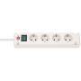 Brennenstuhl 1150650124 - 1.5 m - 4 AC outlet(s) - Indoor - White - 300 mm - 1 pc(s)