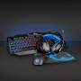 Nedis Tastatur-Set GCK41100BKDE Gaming-Combo-Kit 4in1
