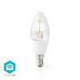 Nedis WIFILF10WTC37 - Smart bulb - Transparent - Wi-Fi - LED - E14 - Warm white