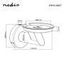 Nedis Lautsprecherhalter / Kompatibel mit: Google Home® / Wand / 2 kg / Fest / Metall / Stahl / Weiss