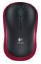 Logitech M 185 Cordless Notebook Mouse USB schwarz / rot Mäuse PC -kabellos-