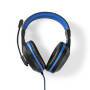 Nedis Gaming Combo Kit| 4-in-1| Tastatur Headset Maus und Mauspad| Blau Schwarz|