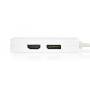 Nedis Mini Displayport-Kabel / DisplayPort 1.2 / Mini DisplayPort Stecker / DisplayPort Buchse / DVI-D 24+1-Pin Buchse / HDMI™ Eingang / 21.6 Gbps / Vernickelt / 0.20 m / Rund / PVC / Weiss / Plastikbeutel
