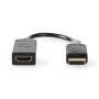 Nedis Displayport-Kabel / DisplayPort Stecker / HDMI™ Stecker / 4K@30Hz / Vergoldet / 0.20 m / Rund / PVC / Anthrazit / Box