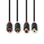 Nedis STEREO AUDIOKABEL   2XRCA   2M (CABW24205AT20     SW)