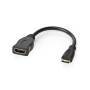 Nedis High Speed ​​HDMI ™ Kabel mit Ethernet / HDMI™ Mini Stecker / HDMI™ Ausgang / 4K@30Hz / 10.2 Gbps / 0.20 m / Rund / PVC / Schwarz / Umschlag