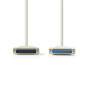 Nedis Serielles Kabel| D-Sub 25-Pin Stecker| D-Sub 25-Pin-Buchse| Vernickelt| 5.00 m| - Cable - Extension Cable