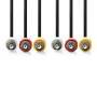 Nedis Composite-Videokabel / 3x Cinch-Stecker / 3x Cinch-Stecker / Vernickelt / 480p / 10.0 m / Rund / PVC / Schwarz / Umschlag