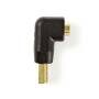 Nedis HDMI™ -Adapter / HDMI™ Stecker / HDMI™ Ausgang / Vergoldet / 90° abgewinkelt / ABS / Schwarz / 1 Stück / Box