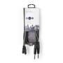 Nedis Stereo-Audiokabel / 2x 6.35 mm Stecker / 2x RCA Stecker / Vernickelt / 1.50 m / Rund / Dunkelgrau / Kartonhülle