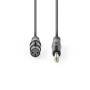 Nedis Unausgeglichen Audiokabel| XLR 3-Pin Buchse| 6.35 mm Stecker| Vernickelt| 3.00 m - Audio/Multimedia - 3 m