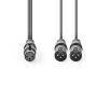Nedis Balanced Audio-Kabel| 2x XLR 3-Pin Stecker| Buchse| Vernickelt| 1.50 m - Cable - Audio/Multimedia