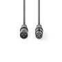 Nedis Balanced Audio-Kabel / XLR 3-Pin Stecker / XLR 3-Pin Buchse / Vernickelt / 15.0 m / Rund / PVC / Dunkelgrau / Kartonverpackung