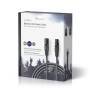 Nedis Balanced Audio-Kabel / XLR 3-Pin Stecker / XLR 3-Pin Buchse / Vernickelt / 15.0 m / Rund / PVC / Dunkelgrau / Kartonverpackung