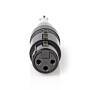 Nedis XLR ADAPTER 3PIN BU76,35MM STE (COTP15940BK       SW)
