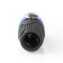 Nedis Lautsprecheranschluss / Gerade / Stecker / Vernickelt / Lot / Kabeleingangsdurchmesser: 8.0 mm / ABS / Schwarz / 1 Stück / Plastikbeutel