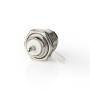 Nedis PL259 Stecker / Gerade / Buchse / Vernickelt / 75 Ohm / Chassis / Kabeleingangsdurchmesser: 5.0 mm / Metall / Silber / 25 Stück / Plastikbeutel