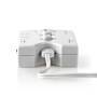 Nedis Audio-Schalter / Anschlüsse – Eingang: 2x 3,5-mm-Stecker / Anschlüsse – Ausgang: 3x 3,5 mm Buchse + 2,5 mm Buchse / Funktionssteuerung: Manual / Anzahl Knöpfe: 3