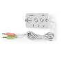 Nedis Audio-Schalter / Anschlüsse – Eingang: 2x 3,5-mm-Stecker / Anschlüsse – Ausgang: 3x 3,5 mm Buchse + 2,5 mm Buchse / Funktionssteuerung: Manual / Anzahl Knöpfe: 3