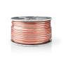 Nedis Lautsprecherkabel / 2 x 4.00 mm² / Kupfer / 100.0 m / Rund / PVC / Transparent / Rolle