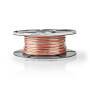 Nedis Lautsprecherkabel / 2 x 4.00 mm² / Kupfer / 25.0 m / Rund / PVC / Transparent / Rolle