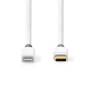 Nedis USB-Kabel| USB 2.0| Apple Lightning 8-Pin| USB-Typ-C Stecker| 480 Mbps| 18 W - Cable - Digital