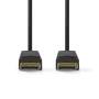 Nedis Displayport-Kabel / DisplayPort Stecker / DisplayPort Stecker / 8K@60Hz / Vernickelt / 2.00 m / Rund / PVC / Schwarz / Box