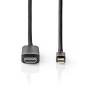 Nedis Mini Displayport-Kabel / DisplayPort 1.4 / Mini DisplayPort Stecker / HDMI™ Stecker / 48 Gbps / Vernickelt / 2.00 m / Rund / PVC / Schwarz / Blister