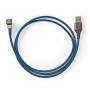 Nedis USB-Kabel| USB 2.0| USB-A Stecker| USB-Typ-C| 480 Mbps| Vergoldet| 1. - Cable - Digital