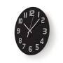 Nedis Wanduhr| Durchmesser 300 mm| Glas| Schwarz
