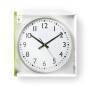 Nedis Wanduhr| Durchmesser 380 mm| Kunststoff| Silber Weiss
