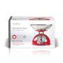 Nedis KASC110RD - Mechanical kitchen scale - 5 kg - 25 g - Red - Stainless steel - Stainless steel - Steel - Countertop