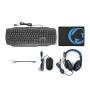Nedis Gaming Combo Kit / 4-in-1 / Tastatur, Headset, Maus und Mauspad / Blau / Schwarz / QWERTZ / DE-Layout