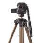 Nedis Stativ / Maximale Belastbarkeit: 4.0 kg / Min. arbeitshöhe: 64.0 cm / Max. Arbeitshöhe: 161.0 cm / 2 Segmente / Pan & Tilt / Tragetasche enthalten / ABS / Aluminium / Bronze / Schwarz