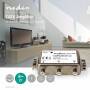 Nedis CATV-Verstärker / Verstärkung dBi (bei Antennenkabel): 12 dB / 85 - 1218 MHz / Anzahl der Ausgänge: 2 / Return path / Silber