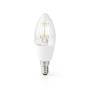 Nedis SmartLife LED Filament Lampe / Wi-Fi / E14 / 400 lm / 5 W / Warmweiss / 2700 K / Glas / Android™ / IOS / Kerze / 1 Stück