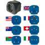 Brennenstuhl Reisestecker-Set / Reiseadapter-Set (Reise- Steckdosenadapter mit verschiedenen Aufsätzen für mehr als 150 Länder (7 x Steckereinsätze) schwarz