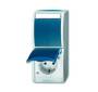BUSCH JAEGER 2601/6/20 EBW-53 - Type F - 2P+E - Blue - White - IP44 - 250 V - 16 A