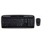 Logitech Wireless Combo MK330 - Full-size (100%) - Wireless - USB - QWERTY - Black - Mouse included