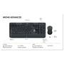 Logitech Mk540 Advanced - Tastatur-und-Maus-Set Us - Keyboard - 1,000 dpi