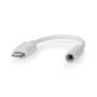 Nedis Lightning-Adapter / Apple Lightning 8-Pin / 3.5 mm Buchse / Vernickelt / 0.10 m / Rund / PVC