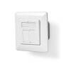 Nedis Netzwerk-Wanddose / Unterputz / 2-Port port(s) / CAT6a / Gerade / Buchse / Vergoldet / PVC / Weiss / Box