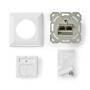 Nedis Netzwerk-Wanddose / Unterputz / 2-Port port(s) / CAT6a / Gerade / Buchse / Vergoldet / PVC / Weiss / Box