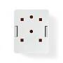 Nedis Netzwerk-Wanddose / An der Wand / 1-Port port(s) / STP CAT6 / Gerade / Buchse / Vergoldet / PVC / Weiss / Umschlag